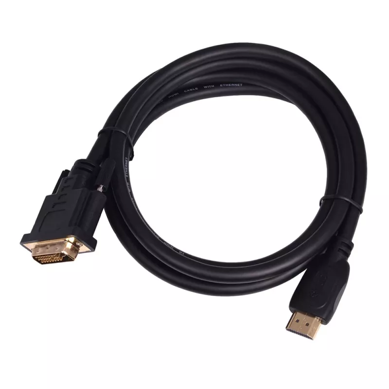 TB HDMI-DVI-kabelis 1,8 M. gold-braided, DVI 24 + 1
