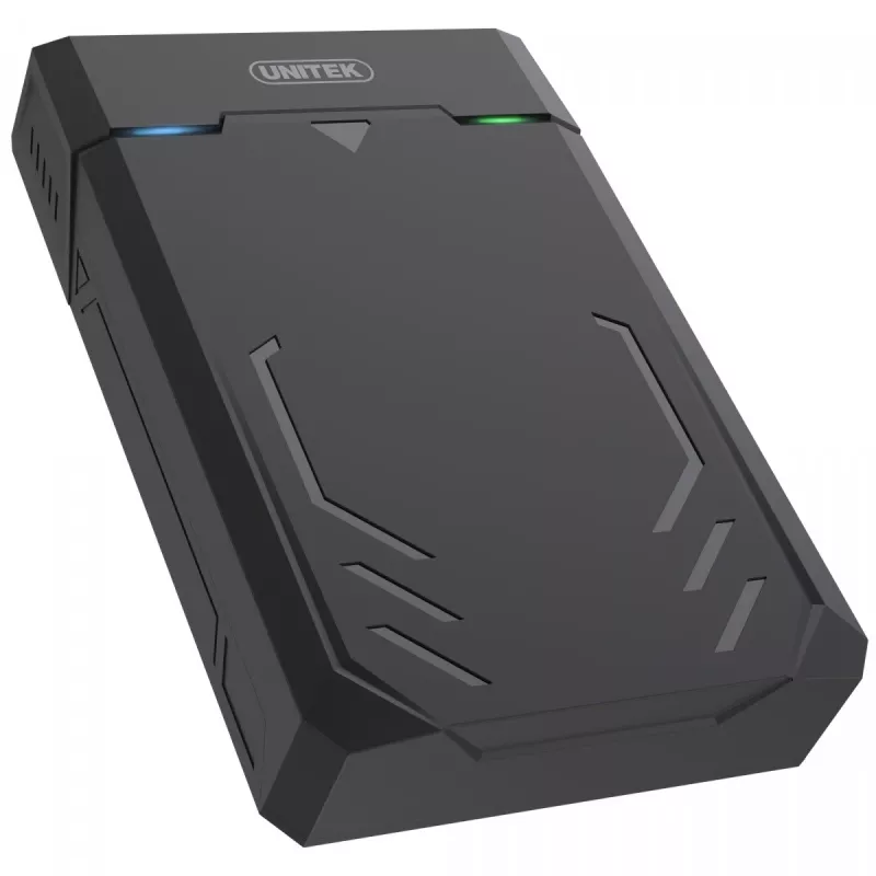 HDD/SSD korpusas Unitek Y-3035 — 2,5/3,5 colio SATA, USB 3.2 Gen 1 (USB Type-B), 6 Gbit/s, juodas, kintamosios srovės adapteris