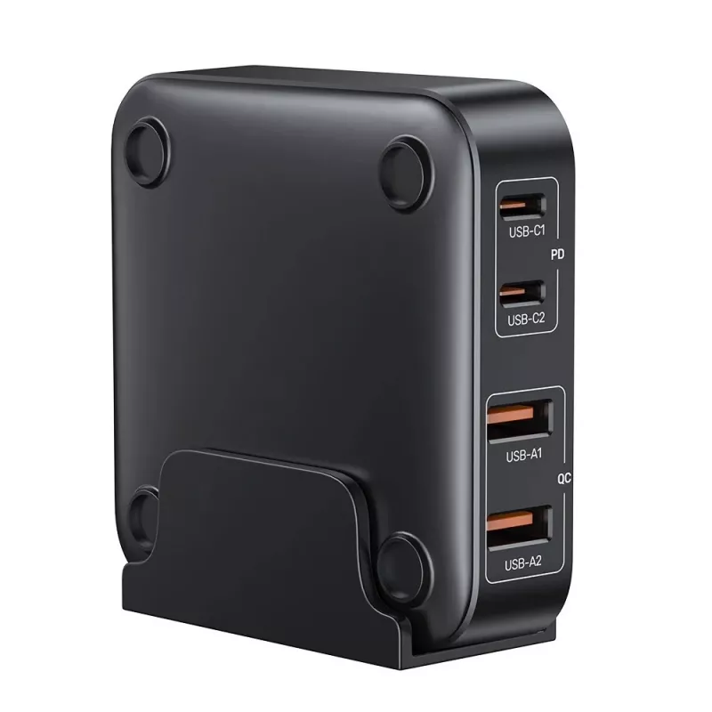 Unitek stalinis įkroviklis P1229ABK01-EU 100W su 2× USB-A ir 2× USB-C