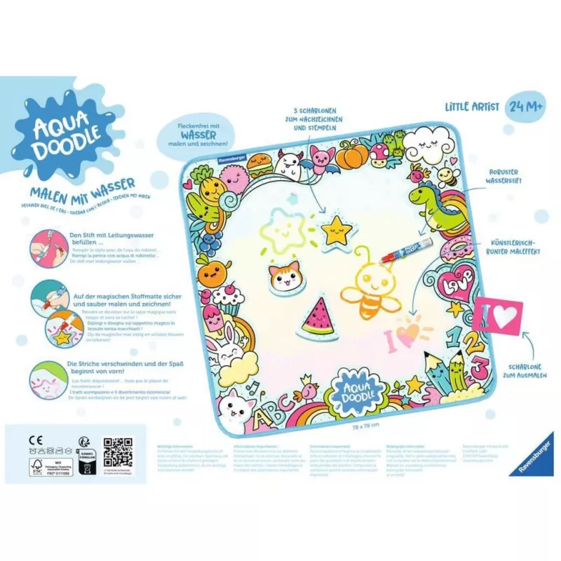 Vaikų vandens piešimo kilimėlis Ravensburger Little Artist Įvairiaspalvis