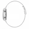 Išmanusis laikrodis ORO-MED ORO-SMART CRYSTAL Sidabrinė — apvalus metalinis korpusas, LCD 240×198, 1,04 colio ekranas, Bluetooth 4.0, atsparus vandeniui, 120 mAh baterija