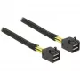 Delock - vidinis SAS kabelis - SAS 6 Gbit/s - 4x Mini SAS HD (SFF-8643) į 4x Mini SAS HD (SFF-8643) - 1,0 m - skirtas P/N: 62703, 62704 (83387)
