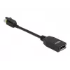DeLOCK - DisplayPort adapteris - Mini DisplayPort (M) su fiksavimu į DisplayPort (M) - DisplayPort 1.4 - 15 cm - be halogenų, 8K palaikymas - juoda (65978)