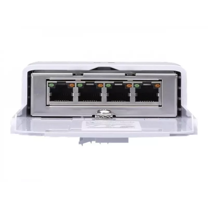 Switch UBIQUITI NanoSwitch Gigabit Ethernet PoE, 4x Gigabit RJ-45, 4x PoE prievadai, 36W biudžetas, 24V DC