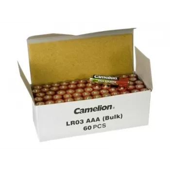 Šarminės baterijos CAMELION AAA (LR03) 60 vnt. — pakuotė didelės iškrovos prietaisams