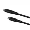USB-C į Lightning fiksuotas laidas FIXED FIXDLS-CL12-BK 1,2 m skystas silikonas