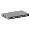 Valdomas gigabitinis PoE komutatorius NETGEAR GS752TXUP — 48× Gigabit RJ-45, 10G palaikymas, 1U stovas, 176 Gbit/s perjungimo pajėgumas