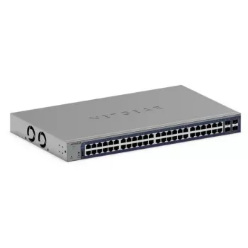 Valdomas gigabitinis PoE komutatorius NETGEAR GS752TXUP — 48× Gigabit RJ-45, 10G palaikymas, 1U stovas, 176 Gbit/s perjungimo pajėgumas