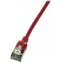 Tinklo kabelis LogiLink plonas U/FTP raudonas RJ-45 Cat6a 0,3 m