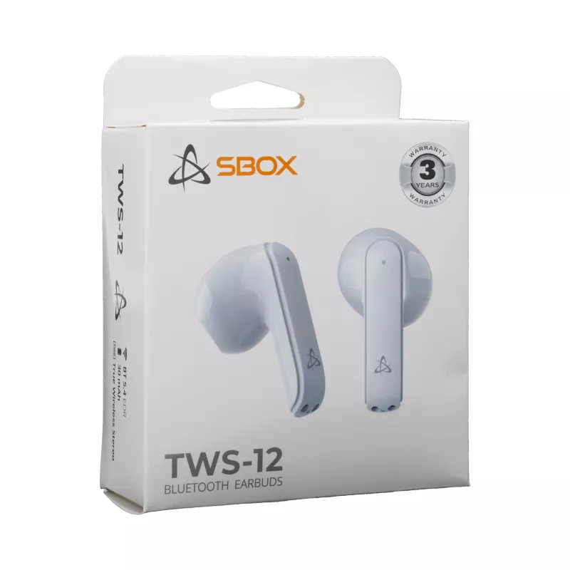 Ausinės SBOX EB-TWS12 Baltos