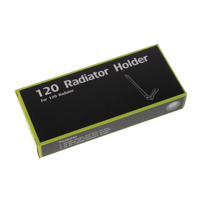 Radiatoriaus laikiklis BitsPower BP-120RADHV2-BK — juodas tvirtinimo laikiklis 120 mm radiatoriams
