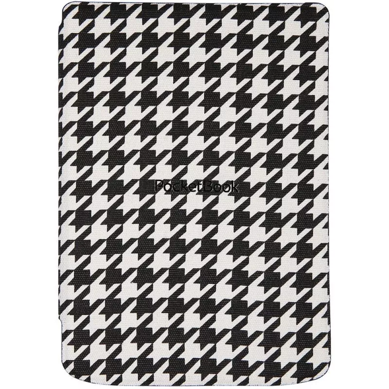 Dėklas-knygutė 6 colių el. knygų skaityklėms PocketBook Shell — juoda/balta, 112×160×12,5 mm