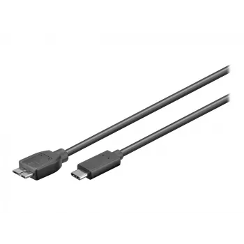 Wentronic goobay - USB laidas - Micro-USB Type B (M) į USB-C (M) - USB 3,1 - 60 cm - apverčiamas C kištukas (67995)