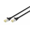 Digitus Professional - Laidas - RJ-45 (M) į RJ-45 (M) - 25 cm - SFTP - CAT 6a - Halogen-Free, Moulded - Juoda (DK-1644-A-0025/BL)