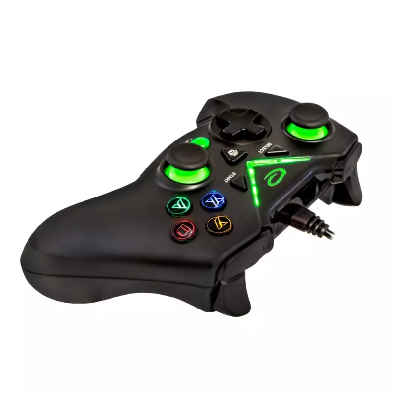 Žaidimų pultas Esperanza EGG114K laidinis USB 2.0 juodas — 12 mygtukų, 2 vairalazdės, vibracija, PC ir Xbox Series X/S/One
