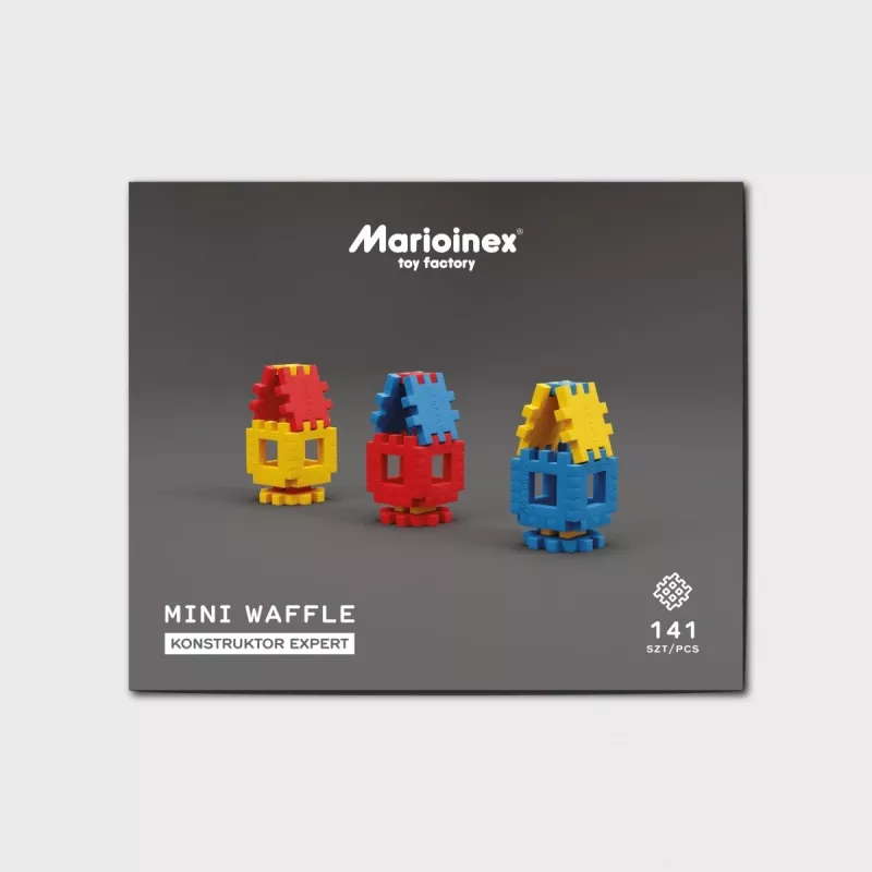Žaislų konstravimo rinkinys Marioinex Mini Waffle Constructor — 141 vnt., įvairiaspalvis, nuo 5 metų
