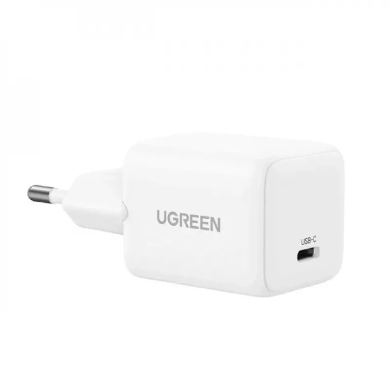 UGREEN Charger Nexode N serijos X513 30W GaN USB-C vieno prievado greitasis įkroviklis, 100–240 V, baltas