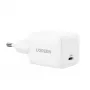 UGREEN Charger Nexode N serijos X513 30W GaN USB-C vieno prievado greitasis įkroviklis, 100–240 V, baltas