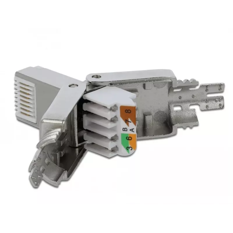 Laido jungtis DeLOCK 86476 RJ-45 Pilka