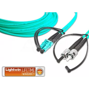 Lightwin 7m LC - ST šviesolaidinis kabelis OM3 juoda, mėlyna (LDP-50 LC-ST 7.0 OM3)