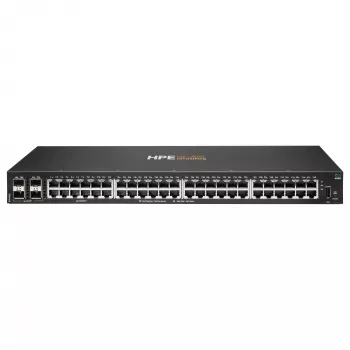 HPE - Aruba 6000 48G 4SFP jungiklis - jungiklis - L3 - valdomas - 48 x 10/100/1000 + 4 x Gigabit SFP - oro srautas iš šono į šoną - montuojamas į stovą - kintamoji srovė 100 - 127 V / 200 - 240 V