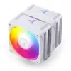 CPU aušintuvas Jonsbo CR-3000E Dual-Tower ARGB White, dviejų bokštų oro aušintuvas su ARGB apšvietimu