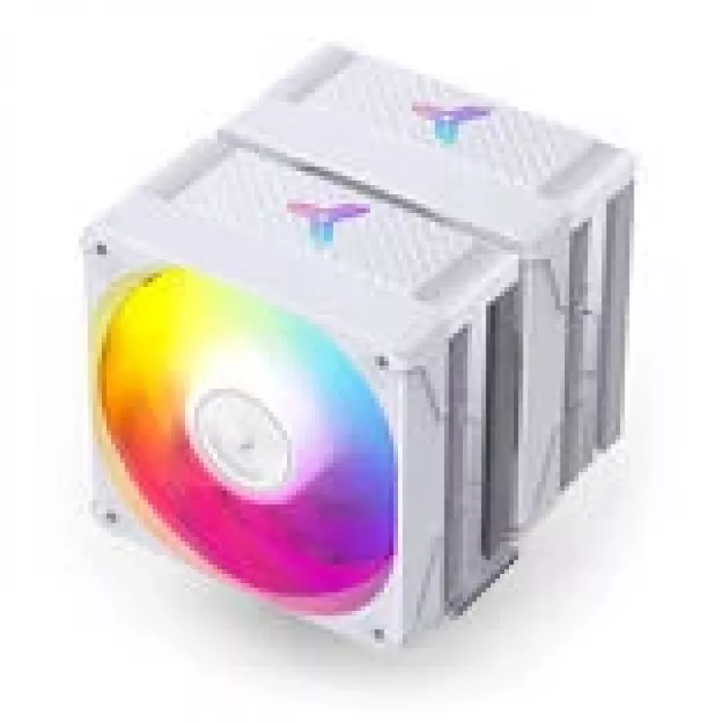 CPU aušintuvas Jonsbo CR-3000E Dual-Tower ARGB White, dviejų bokštų oro aušintuvas su ARGB apšvietimu