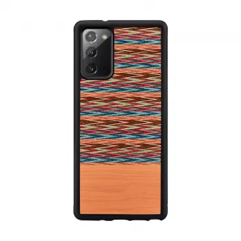 man and wood išmaniojo telefono dėklas Samsung Galaxy Note 20 — rudas langelis, juodas vidus