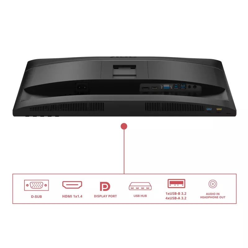 AOC 24E4U kompiuterio monitorius 60.5 cm (23.8 colio) 1920 x 1080 pikselių Full HD LED juodas