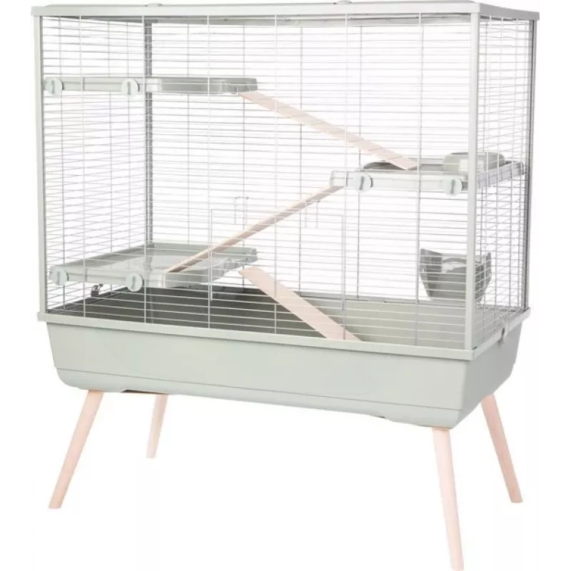 Triušių narvas ZOLUX Neolife 100 XL žalias — metalas/plastikas, 990×540×1140 mm, 15 mm tarpai tarp virbų, triušiams 10–15,9 kg