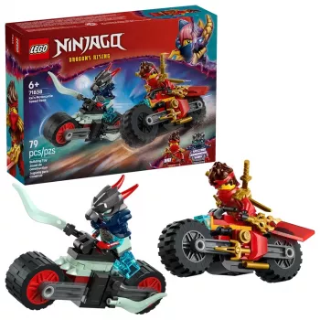 LEGO rinkinys NINJAGO 71838 Kai Motorcycle Speed Race — 79 dalys, 2 minifigūrėlės, amžius 6+, matmenys 40×30×90 mm
