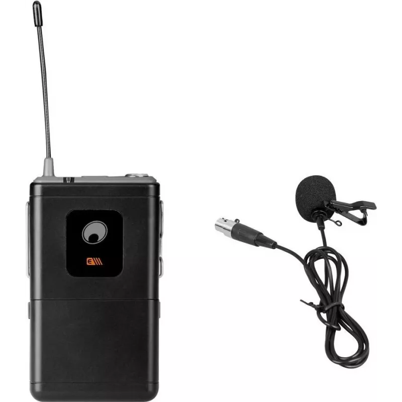 Lavalier mikrofonas Omnitronic UHF-E serija 826,1 MHz su belaidžiu siųstuvu