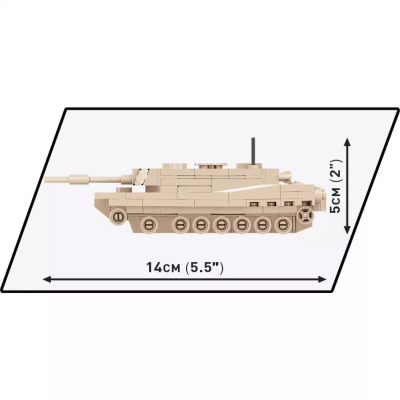 Statybinis rinkinys Cobi Abrams M1A2 — 174 vnt., rekomenduojamas amžius 6+, smėlio spalvos