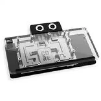 Vaizdo plokštė Alphacool Core RX 9070 XT Taichi permatomo chromo su galine plokšte