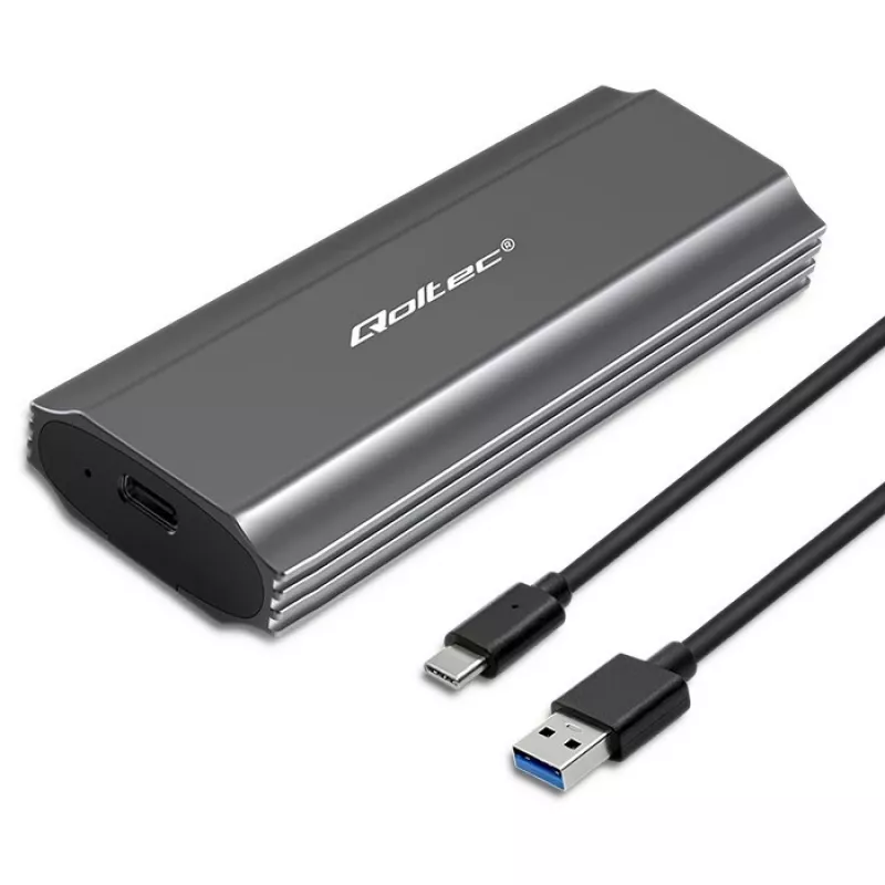 Qoltec 52271 saugojimo diskų dėklas SSD dėklas Pilka M.2