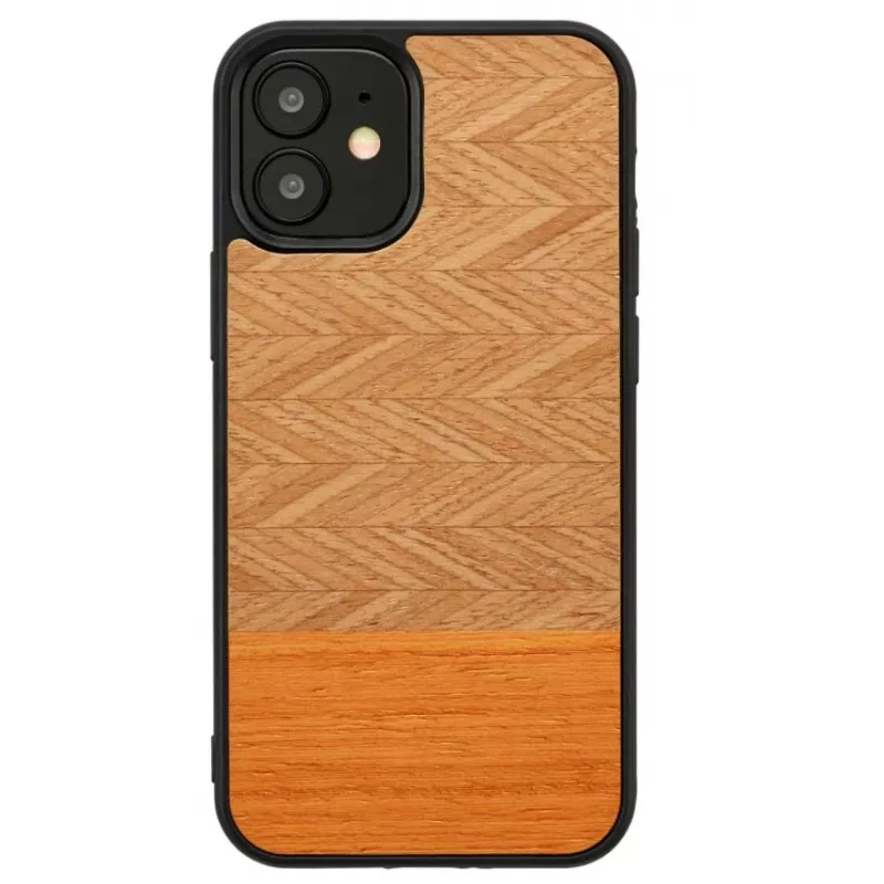 Man and Wood telefono dėklas, skirtas „iPhone 12 mini“, silkės rašto (arancia) juodas