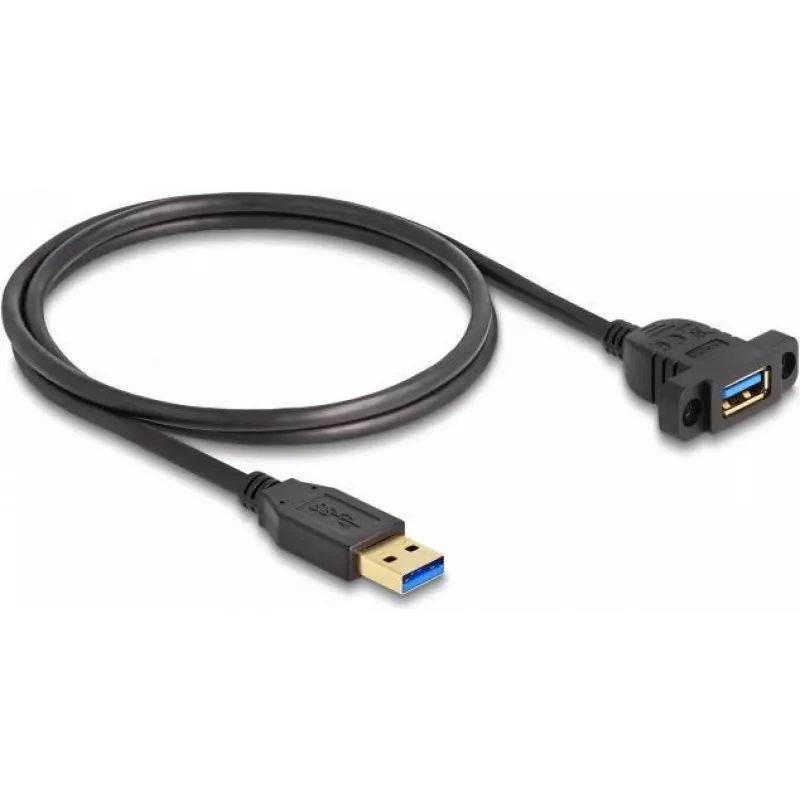 DeLOCK SuperSpeed USB 5 Gbps kabelis USB Type-A patinas į USB Type-A patelė 1 m juodas