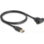 DeLOCK SuperSpeed USB 5 Gbps kabelis USB Type-A patinas į USB Type-A patelė 1 m juodas