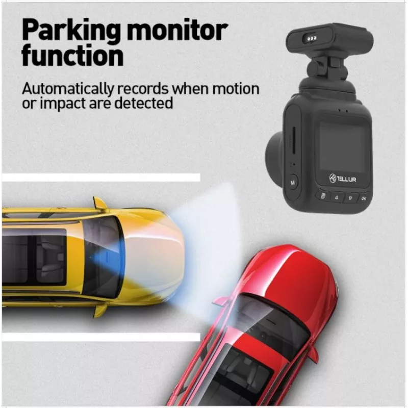 Automobilinis vaizdo registratorius Tellur Dash Patrol DC1 FullHD 1080P juodas