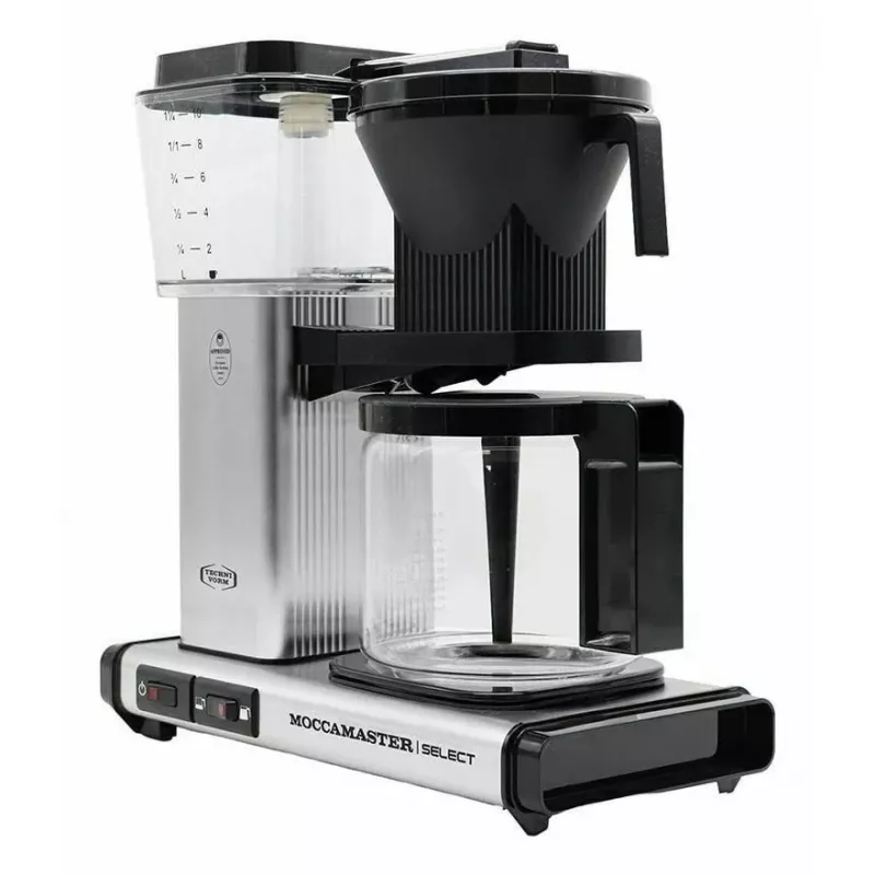 Lašelinis kavos virimo aparatas MOCCAMASTER KBG 741 — 1,25 l vandens talpykla, 10 puodelių ąsotis, 1520 W, nerūdijantis plienas / juoda