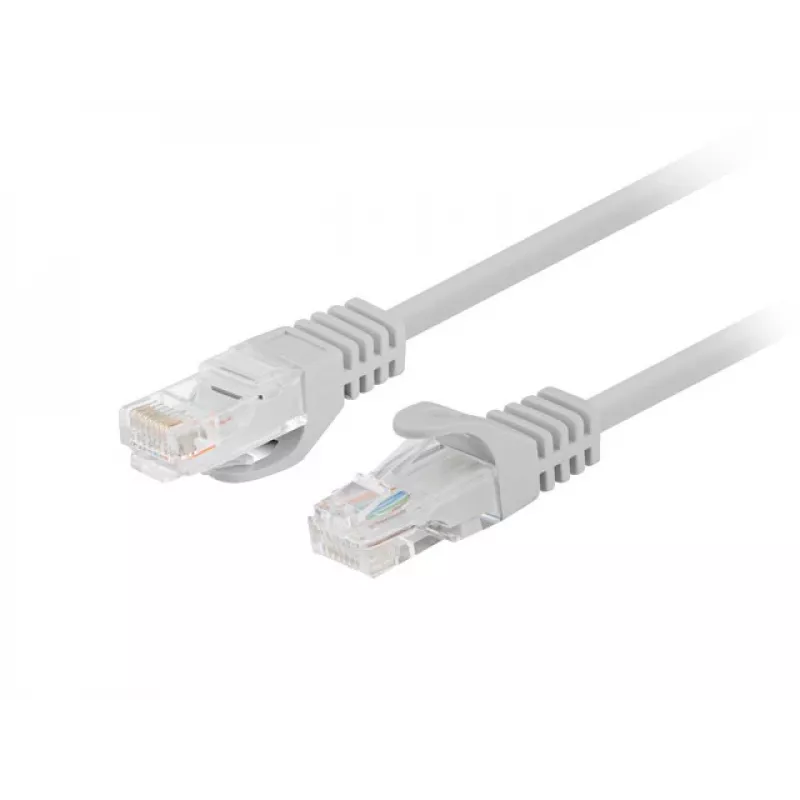Tinklo kabelis LANBERG PCU5-10CC-0025-S Cat5e U/UTP RJ-45 — 0,25 m, pilkas