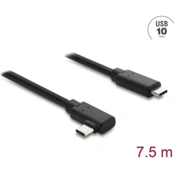 DELOCK aktyvus optinis USB Type-C laidas 10 Gbps, kampinė jungtis–jungtis, 7,5 m