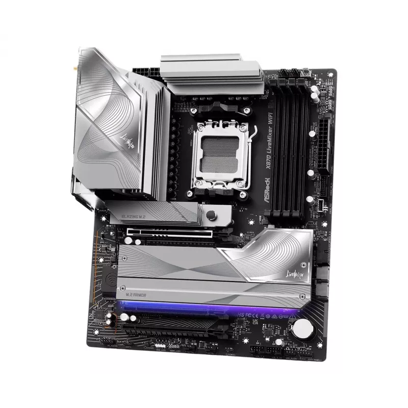 Pagrindinė plokštė ASROCK X870 (Socket AM5, ATX, DDR5, 4 atminties lizdai, X870LIVEMIXERWIFI)