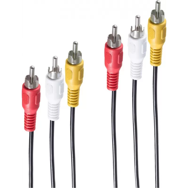 shiverpeaks BASIC-S 3x RCA - 3x RCA 2.5m garso kabelis 2,5 m 3 x RCA juoda - raudona - balta - geltona (BS40150-2.5)