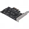 Silverstone SST-ECM27 M.2/SATA adapterio kortelė, PCIe 4.0, 1x M-Key, 2x SATA 6G - žemo profilio