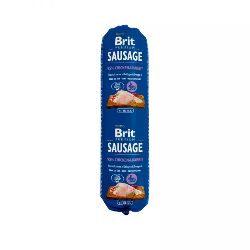 Šlapias šunų maistas Brit Premium vištiena ir triušis 800 g
