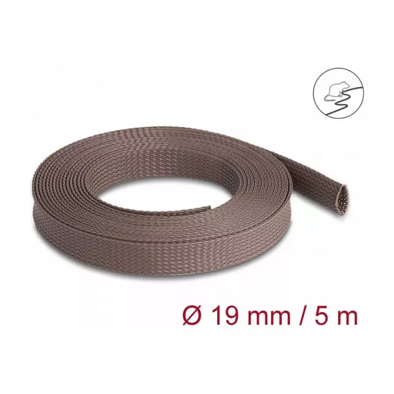 Kabelių apvalkalas DeLOCK 20905 rudas poliesteris 1,9 cm skersmens