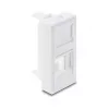 Užfiksuojamas H modulio dangtelis Keystone moduliui 1 prievado DELOCK 22,5×45 mm ABS baltas