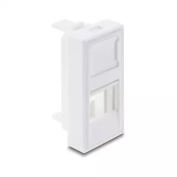 Užfiksuojamas H modulio dangtelis Keystone moduliui 1 prievado DELOCK 22,5×45 mm ABS baltas
