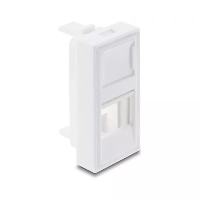 Užfiksuojamas H modulio dangtelis Keystone moduliui 1 prievado DELOCK 22,5×45 mm ABS baltas